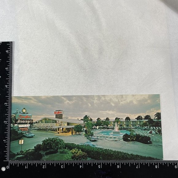 Stouffer's Anacapri Inn Fort Lauderdale Large 8.25 Inch UNUSED Postcard Vintage - Picture 2 of 9